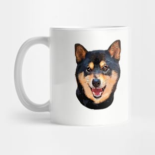 Shiba Inu black and tan dog Mug